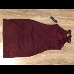 Lulu’s dark red bodycon mini dress